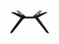 Pied de table de repas métal noir design trapèze h.65 cm - 07