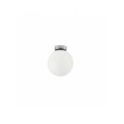 Plafonnier Lampd 1 ampoule Verre,structure métallique blanc - Blanc