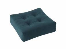 Pouf futon standard more pouf coloris bleu pétrole