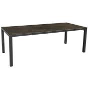 PROLOISIRS Table de jardin rectangulaire Stoneo plateau Kedra® alu/kedra - graphite/abyssal 220 cm