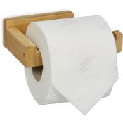 Relaxdays - Support papier toilette en bambou, pour salle de bains & wc, mural, autocollant, HxLxP: 4x14x9 cm, nature