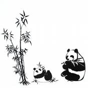 sourcingmap Motif Bambou Panda DIY Autocollant mural