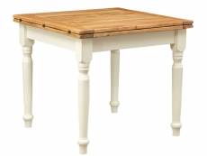 Table à rallonge style champêtre en bois massif de
