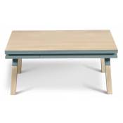Table basse avec tiroir 100 cm, 100% frêne massif