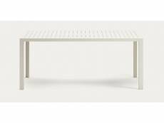Table de jardin en aluminium finition blanche - longueur 180 x profondeur 90 x hauteur 75 cm