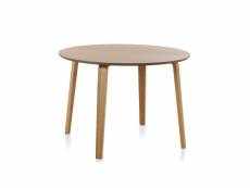 Table de repas ronde bois - olivia - l 110 x l 110 x h 75 cm - neuf