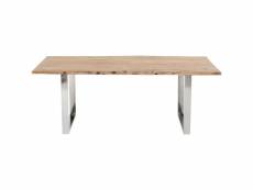 "table harmony acacia chrome 160x80cm kare design"