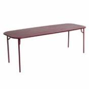 Table rectangulaire Week-End / 220 x 85 cm - Aluminium - Petite Friture rouge en métal
