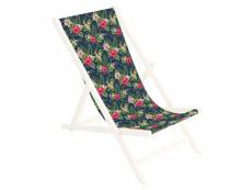 Toile de rechange, tissu de remplacement de fauteuil de plage, chaise longue pliante en bois motif palm foncé [119]