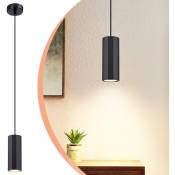 1x GU10 Suspension Luminaire - Lampe Suspendue Moderne Industrielle en Métal lustre, pour Salle à Manger Intérieur Cuisine Chambre - Noir - Gbly