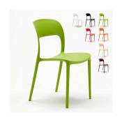 Ahd Amazing Home Design Chaise salle à manger bar restaurant en polypropylène coloré design Restaurant, Couleur: Vert