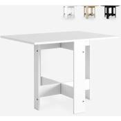 Ahd Amazing Home Design - Table plateau pliable double battant peu encombrant Galvani Couleur: Blanc