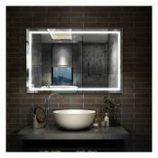 Aica Sanitaire - Miroir de salle de bain anti-buée 100x80cm