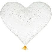 Atmosphera - Coussin enfant coeur blanc 40 x45cm créateur d'intérieur - Blanc