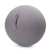 Balle d'assise aspect feutrine gris avec poignée polyester