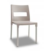 Chaise design en plastique gris