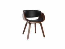 Chaise design noir et bois foncé bent