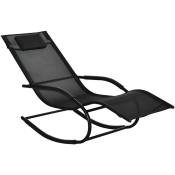 Chaise longue à bascule - rocking chair design - tétière,