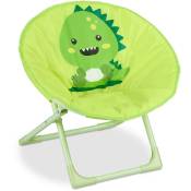 Chaise Lune pour votre enfant, pliable, unisexe, intérieur et extérieur, fauteuil pliable, jaune - Relaxdays