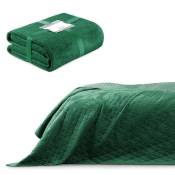 Couvre-lit matelassé en velours vert 200x220 cm