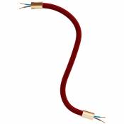 Creative Cables - Kit Creative Flex tube flexible recouvert de tissu RM09 Rouge | 30 cm - Bronze satiné - Bronze satiné