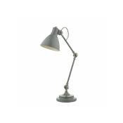Dar Lighting - Lampe de table Eunice Nickel gris,satiné