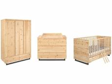 Ensemble de 4 pièces en bois de pin pour chambre d'enfant