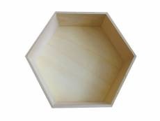 Etagère hexagonale en bois 30 x 26 x 10 cm #decol