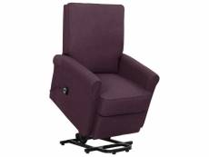 Fauteuil inclinable violet tissu