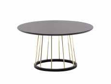 Finebuy table basse ronde 80x80x42 cm table basse or