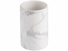 Gobelet céramique "effet marbre" 11cm blanc