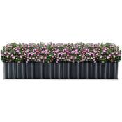 Grand jardin lit de fleurs dans une anthracite robuste en acier de couleur anthracite différentes tailles Couleur : 174 x 90 x 30 cm