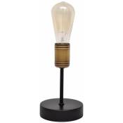 Helam Lighting - Helam tube Lampe à Poser Noir Patiné 12cm