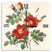 Horloge murale rose balsamine 30x30cm