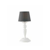 Lampe de table Favola 1 ampoule Métal,Tissu blanc