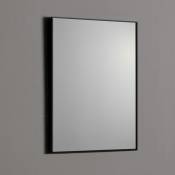 Miroir En Fil De Fer Poli 50X70 Réversible Avec Bordure Noire Mate