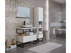 Miroir salle de bain 120 cm avec tablette NIAGARA coloris blanc