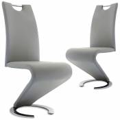 Mobilier Deco - kiza - Lot de 2 chaises design en simili