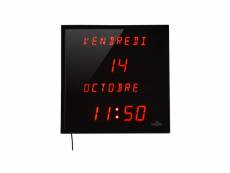 Orium horloge led a date digitale - 28x28 cm - noir
