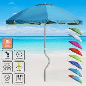 Parasol de plage aluminium léger visser protection uv Girafacile 220 cm Eolo Couleur: Turquoise
