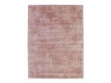 Santal - tapis aspect velours rose poudré 160x230