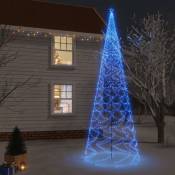 Sapin de Noël avec piquet 3000 led Bleues 800 cm Vidaxl Bleu