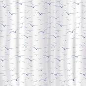 Seagulls rideau de douche 180 x 180 cm textile polyester avec 12 anneaux - Tatkraft