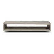 Table basse design industriel en béton gris - 130x70cm