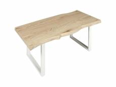 Table basse industrielle en bois et métal forest