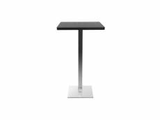 Table de bar design carrée noire l60 cm jory