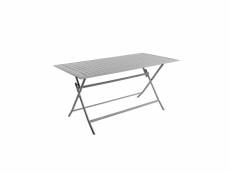 Table en aluminium rectangulaire pliante coloris gris
