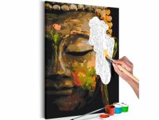 Tableau à peindre soi-même peinture par numéros motif bouddha à l'ombre 40x60 cm tpn110025
