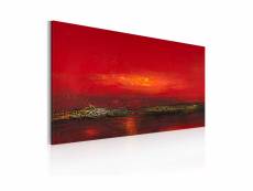 Tableau peint à la main - coucher de soleil sur la mer rouge-120x60 A1-0101-32MK