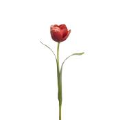 Tige de tulipe artificielle rouge H35